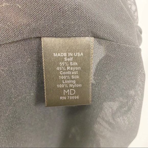 Marisa K Black & Gold Bubble Hem Silk Mini Dress - Picture 13 of 14